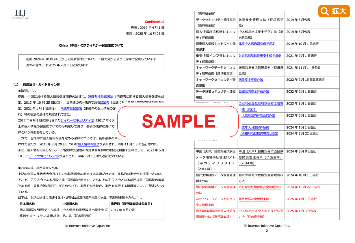 個別レポート サンプル